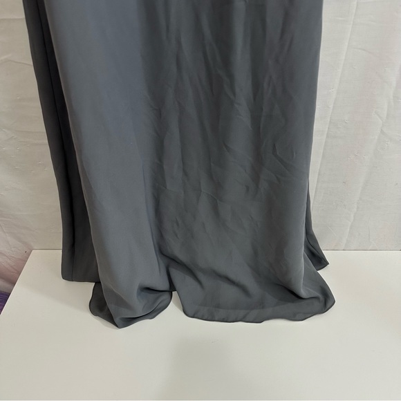 Night Way Womens Beaded Bodice Long Length Evening Gown in Grey Size 14 - Picture 2 of 10